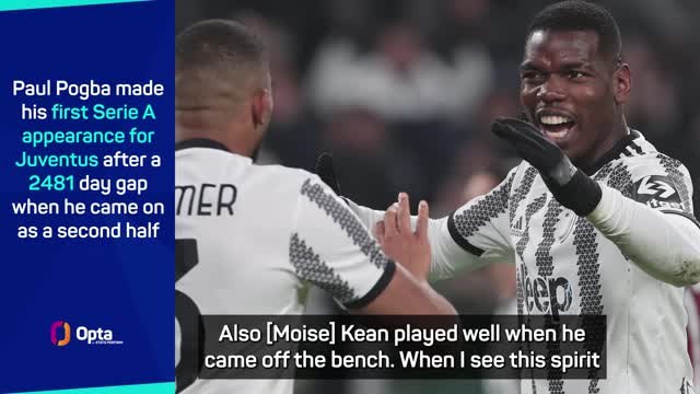 Pogba finally makes second Juventus debut as they beat Torino
