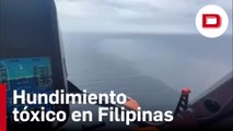 La gran macha tóxica que tras el hundimiento de un carguero en Filipinas
