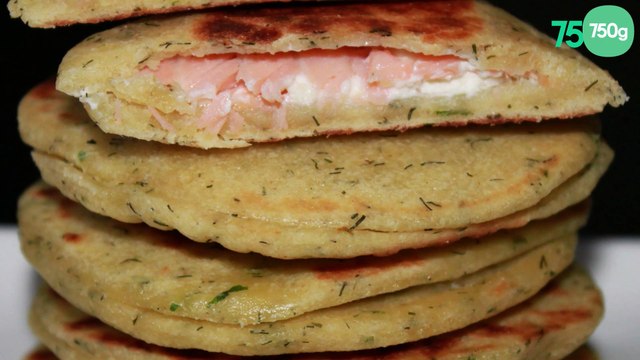 Galettes farcies au saumon fumé et Philadelphia