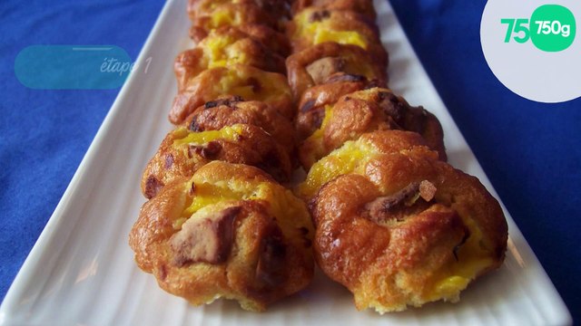Madeleines au foie gras et à la mangue