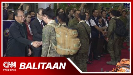 PH contingent na ipinadala sa Turkey binigyan ng heroes' welcome