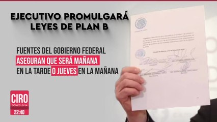 Leyes del Plan B se publicarán en el DOF a más tardar este jueves