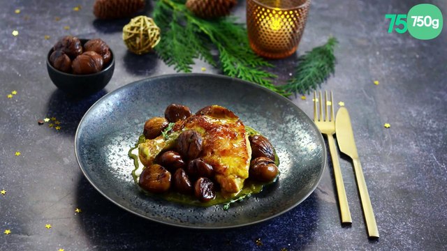 Suprêmes de poulet aux épices et aux châtaignes
