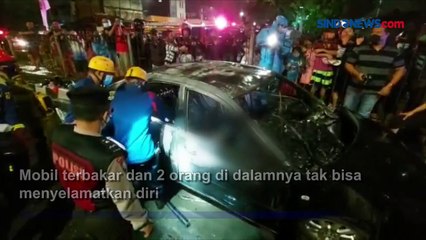 Sedan Terbakar di Gunung Sahari 2 Orang Tewas Terpanggang