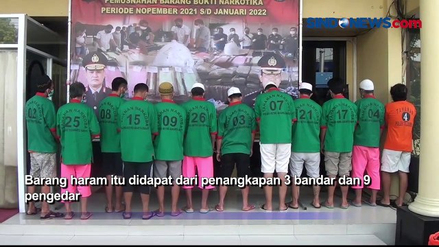 Narkoba Rp50 Miliar Dimusnahkan Polres Jakarta Barat