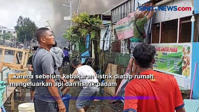 Diduga Korsleting Listrik, 30 Rumah di Manado Terbakar