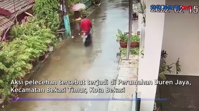 Viral, Aksi Begal Pantat di Bekasi Terekam CCTV