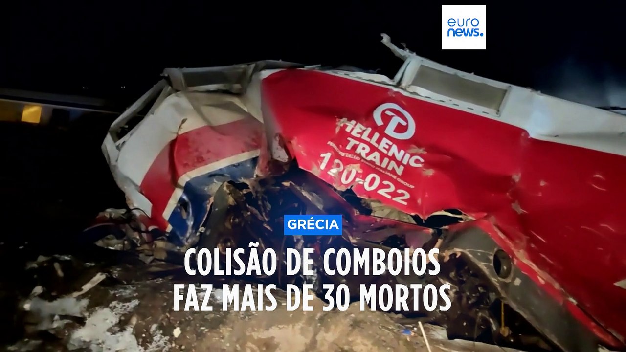 Colisão de comboios provoca mais de 30 mortos e de 80 feridos na Grécia