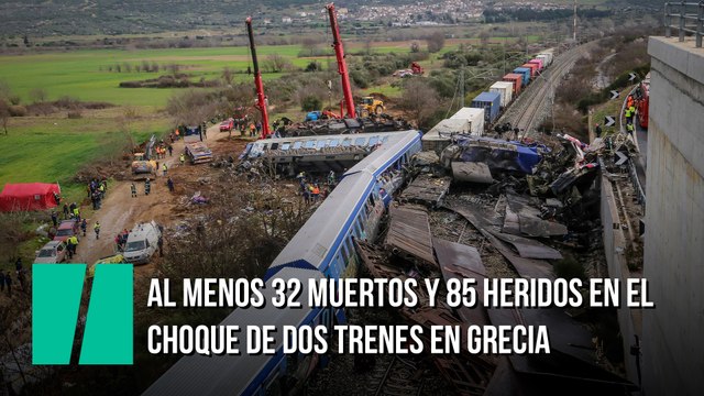 Accidente ferroviario mortal en Grecia, con decenas de muertos y heridos