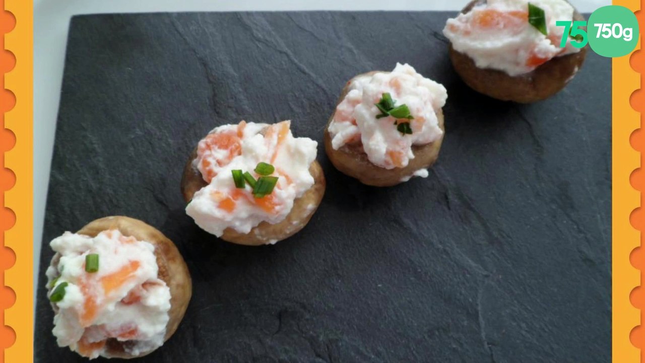 Champignons farcis surimi et ricotta