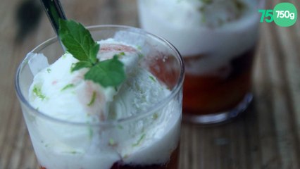 Fruits cuits et glace