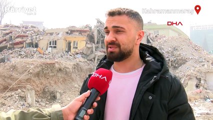 Babasının cansız bedeninin çıktığı enkazda anne ve ablası için bekliyor