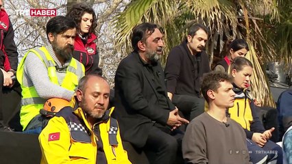 TRT dizilerinin oyuncuları 'Asrın felaketi'nin kahramanları ile bir araya geldi