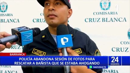 Condecoran a policía que salvó a bañista que se ahogaba en playa