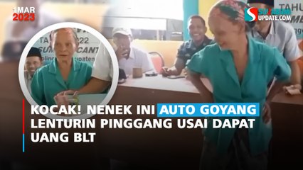 Kocak! Nenek Ini Auto Goyang Lenturin Pinggang Usai Dapat Uang BLT
