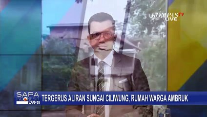 Rekaman Amatir Robohnya Rumah Berlantai 2 di Pinggir Kali Ciliwung!