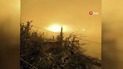 Deprem sırasında Adıyaman’da gölden alevler yükseldi