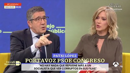 Download Video: La amenaza de Patxi López (PSOE) a los periodistas que investigan las compañías del 'Tito Berni' deja petrificada a Susanna Griso