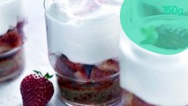 Verrines de fraises et chantilly au chocolat blanc