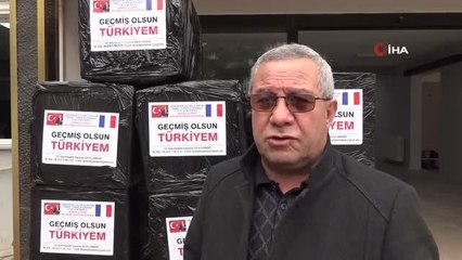 Fransa'dan gelen gurbetçi, depremzedelere yardım gönderdi
