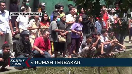 4 Rumah Semi Permanen Ludes Terbakar di Momen