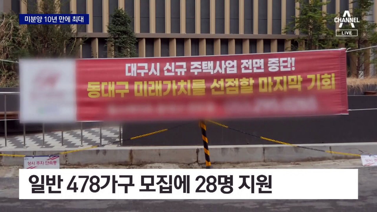 전국 ‘미분양’ 주택 수 10년 만에 최대