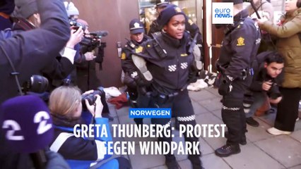 Thunberg protestiert in Oslo gegen Windpark