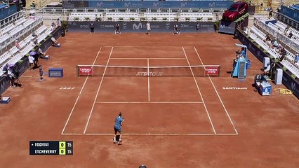 Etcheverry eliminó a Fognini y se metió en octavos del Chile Open.