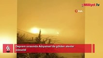 Deprem sırasında Adıyaman’da gölden alevler yükseldi