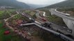 Devastation from deadly Greece train crash captured in aerial footage