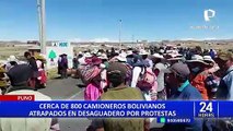 Puno: cerca de 800 camioneros bolivianos varados por protestas
