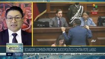 “A Lasso se le acusa de traición a la Patria por no bloquear el avance del narcotráfico”