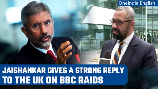 EAM Jaishankar gives strong reply to UK counterpart on BBC IT raid | Oneindia News