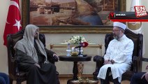 Dünya Müslüman Alimler Birliği Genel Sekreteri el-Karadaği'den Erbaş'a geçmiş olsun ziyareti