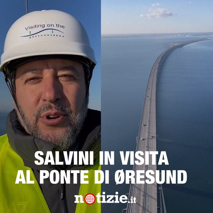 Matteo Salvini parla del progetto di costruire un ponte nello Stretto di Messina