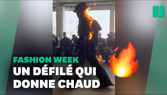 Ce mannequin a littéralement pris feu lors de ce défilé de la Fashion Week