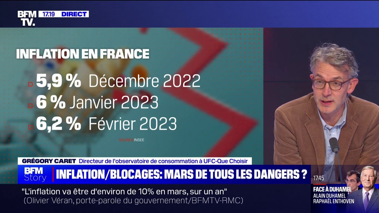 Grégory Caret (UFC-Que Choisir) sur l'inflation: "10 à 15% de hausse sont à craindre sur les mois à venir"