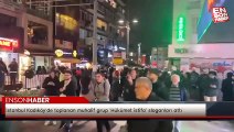 İstanbul Kadıköy'de toplanan muhalif grup 'Hükümet istifa' sloganları attı