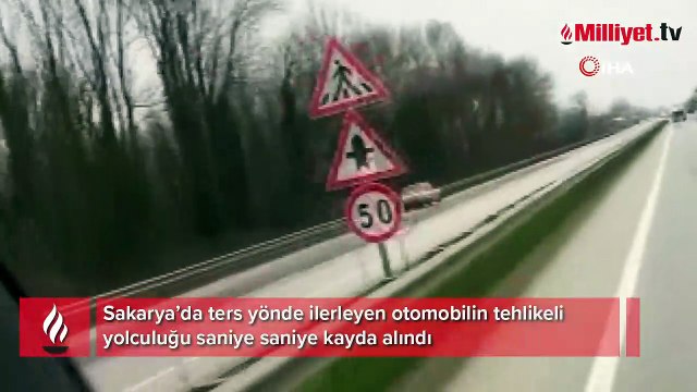 D-100’de ters yönde ilerledi, ölüme davetiye çıkardı