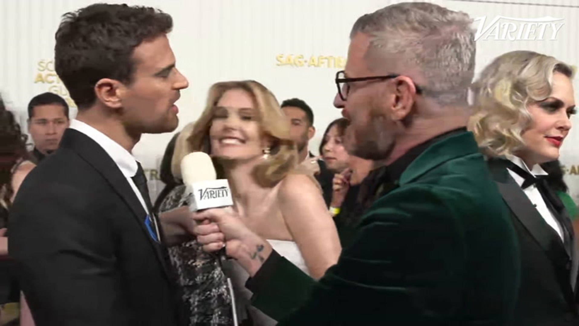 ⁣Theo James Jokes About Sex Scene With Will Sharpe