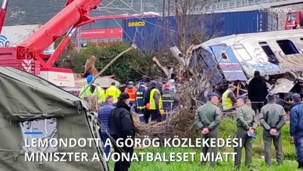 Emberi hiba okozta a vonatszerencsétlenséget Görögországban, lemondott a közlekedési miniszter