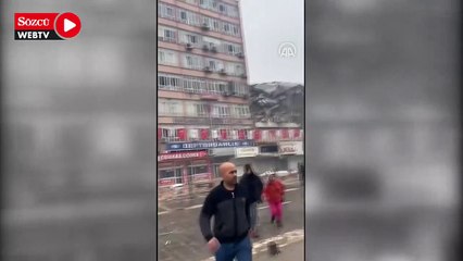 Kahramanmaraşlı afetzede görev yaptığı apartmanın yıkıldığı anı görüntüledi