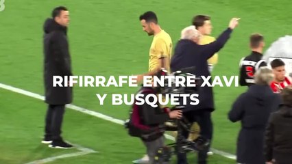 Descargar video: El rifirrafe entre Xavi y Busquets en Almería