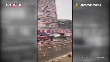Kahramanmaraş'ta görev yaptığı apartmanın yıkıldığı anı görüntüledi