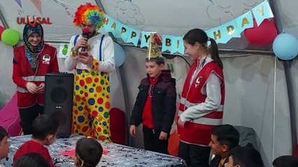 TGB'den depremzede Ömer'e doğum günü sürprizi