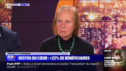 Henriette Steinberg explique que les personnes qui viennent au Secours Populaire ont une "inquiétude croissante de ne pas pouvoir payer l'énergie et le loyer"