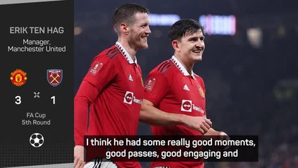 Descargar video: Ten Hag encouraged by Maguire showing in FA Cup victory