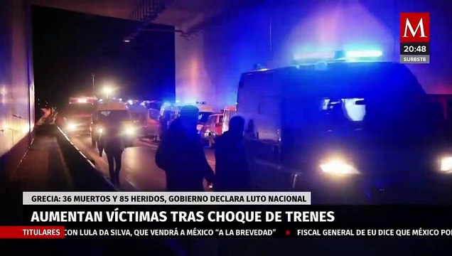 Aumentan los muertos y los heridos por choque trenes en Grecia; declaran luto nacional