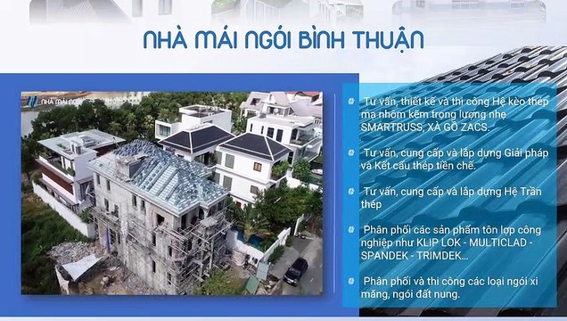 Nhà mái ngói Bình Thuận chuyên thi công khung kèo thép lợp nhà mái ngói thái Phan Thiết - Bình Thuận