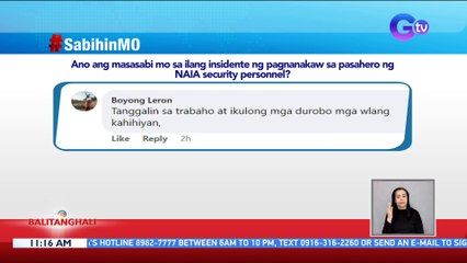 Ano ang masasabi mo sa ilang insidente ng pagnanakaw sa pasahero ng NAIA security personnel? | BT